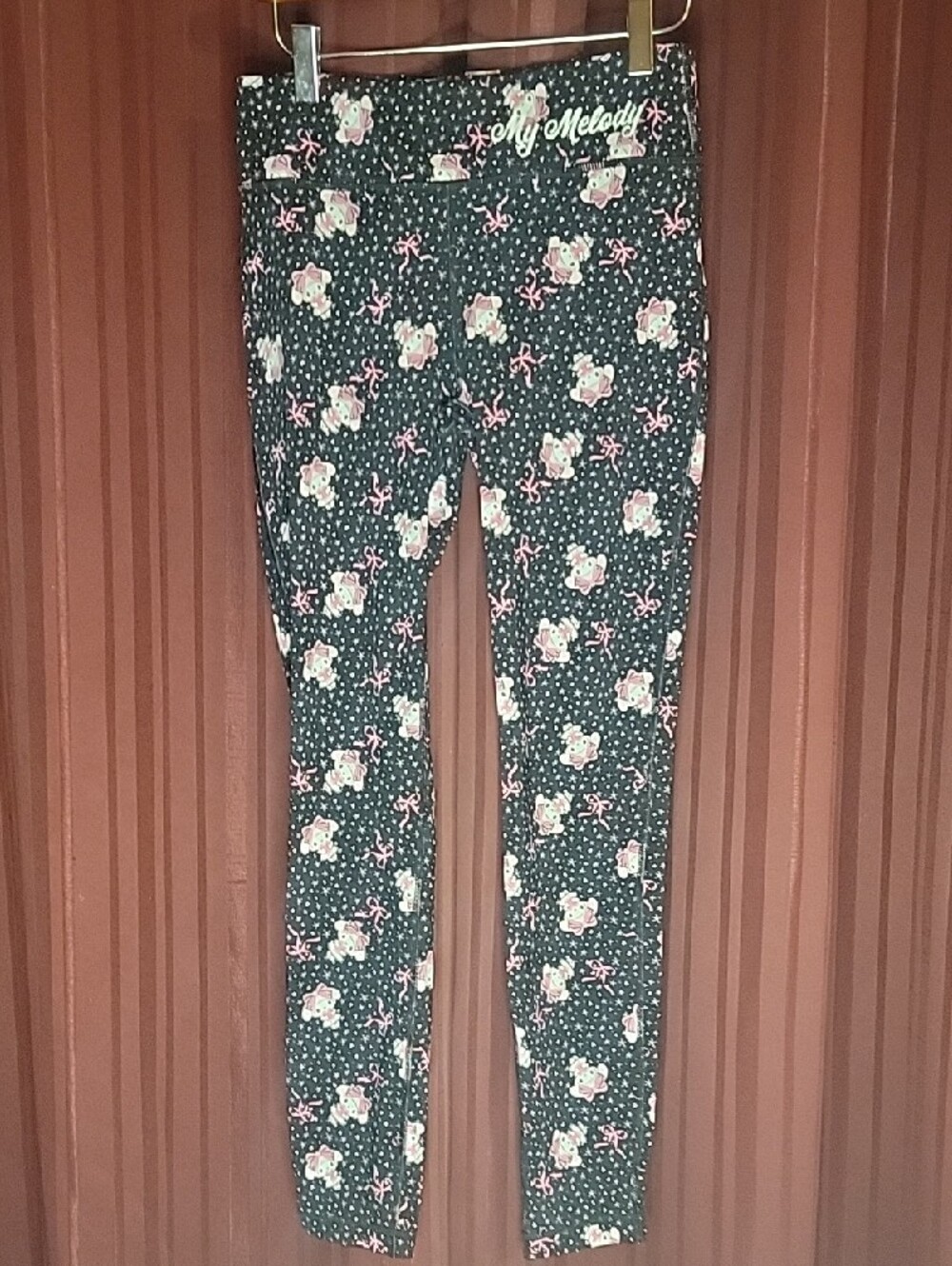 My Melody Black & Pink Hello Kitty Leggings Sz Lg